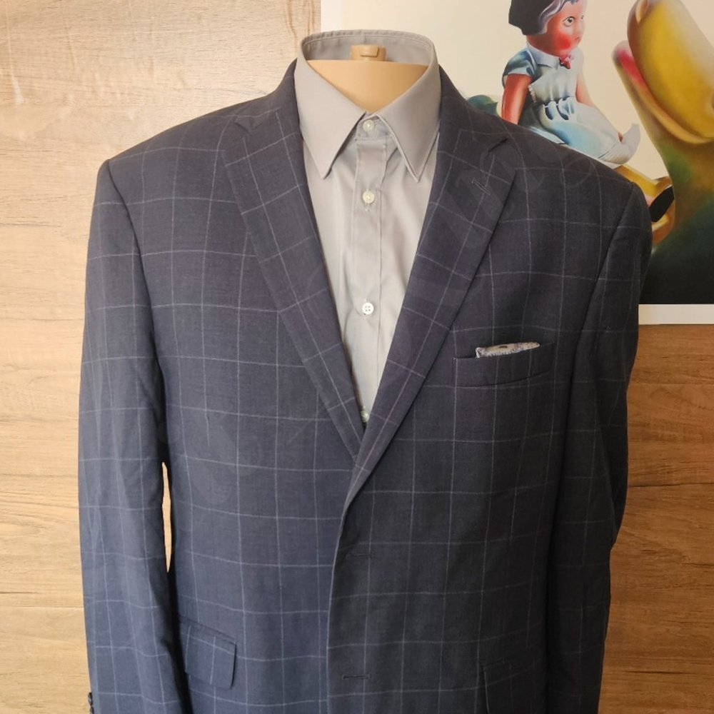 JosABank Mens Blazer Sports Coat Casual Jacket Size 44R Wool